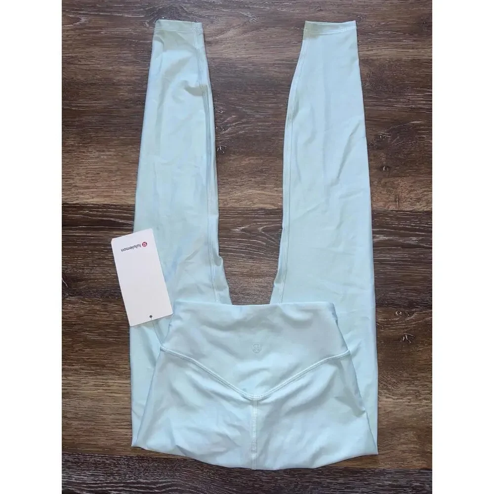 Lululemon Wunder Under SenseKnit High Rise 25” Mint Breeze Size 2 NWT